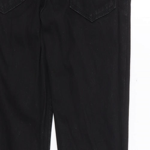 NEXT Boys Black  Cotton Skinny Jeans Size 10 Years L23 in Regular Zip