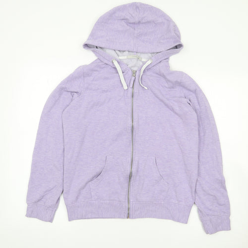 George Womens Purple  Viscose Full Zip Hoodie Size 12  Zip