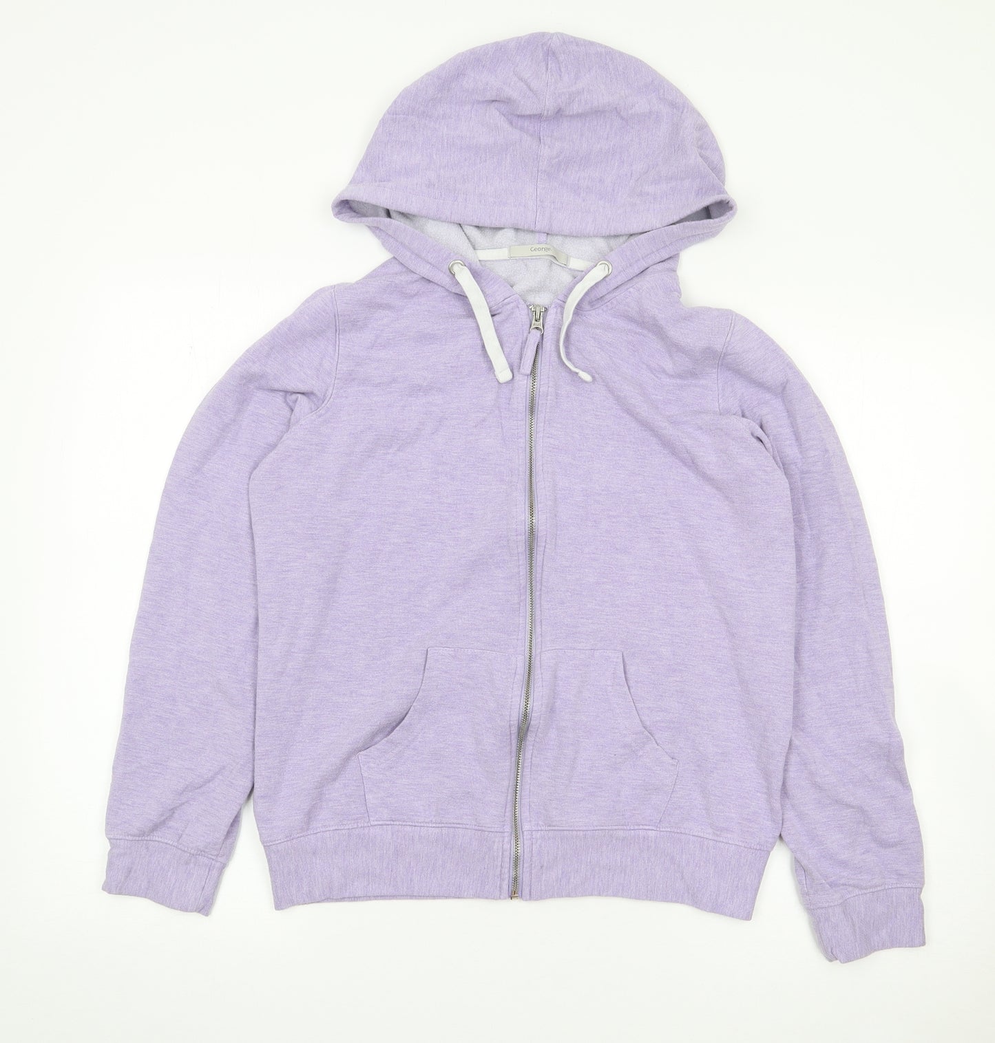 George Womens Purple  Viscose Full Zip Hoodie Size 12  Zip
