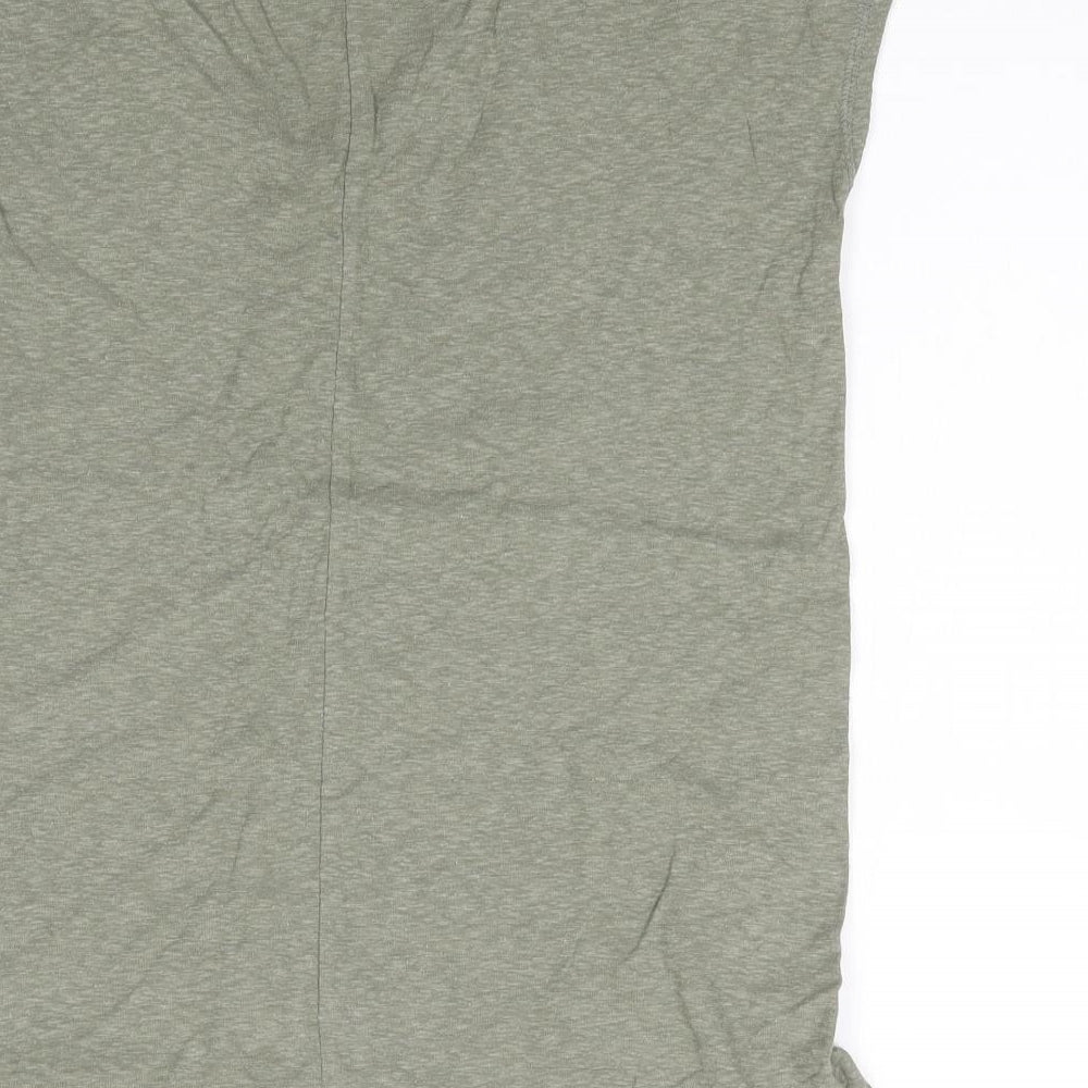 River Island Womens Green  Cotton Basic Tank Size 6 V-Neck