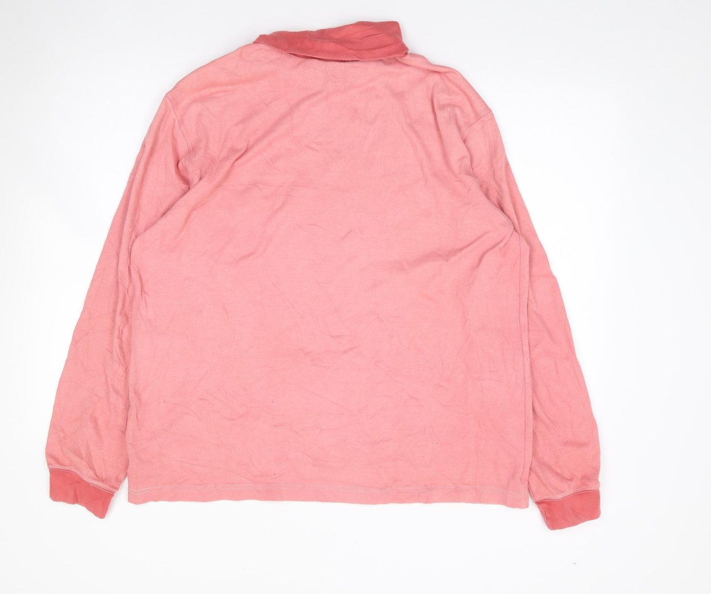 Lands' End Womens Pink  Cotton Jersey T-Shirt Size L Roll Neck