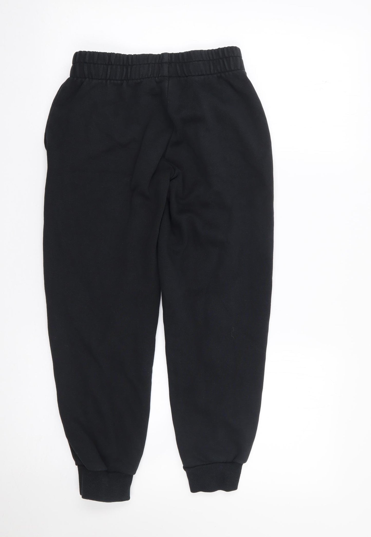 PUMA Boys Black  Cotton Jogger Trousers Size 11-12 Years L23 in Regular Drawstring