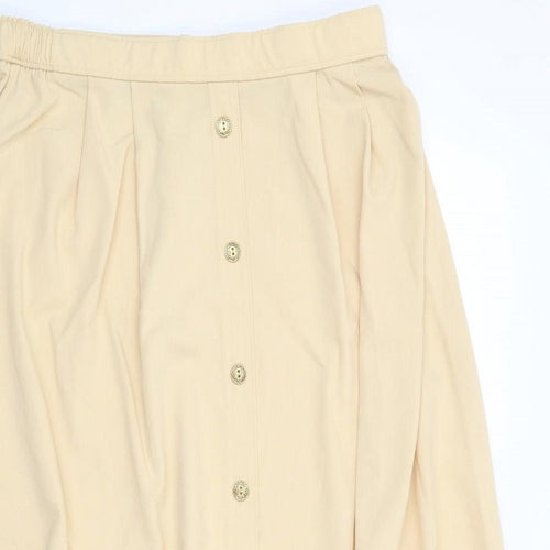 Distractions Collection Womens Yellow  Polyester A-Line Skirt Size 16   Zip