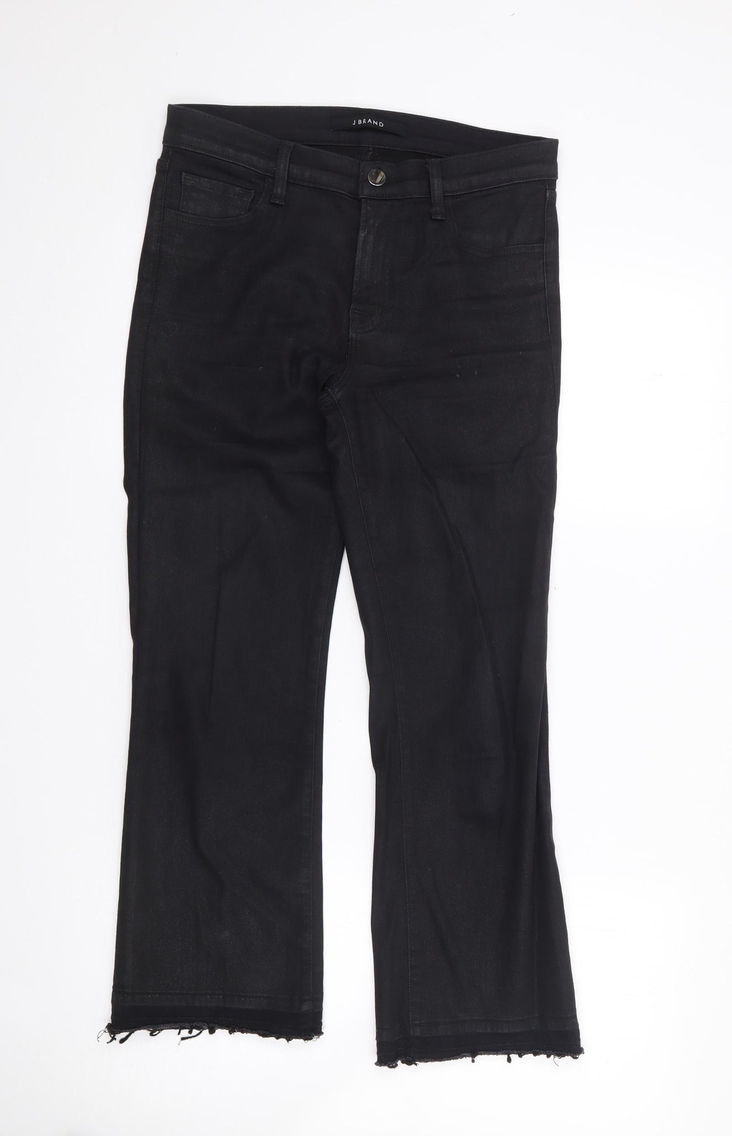 J Brand Womens Black  Cotton Bootcut Jeans Size 29 L25 in Regular Zip