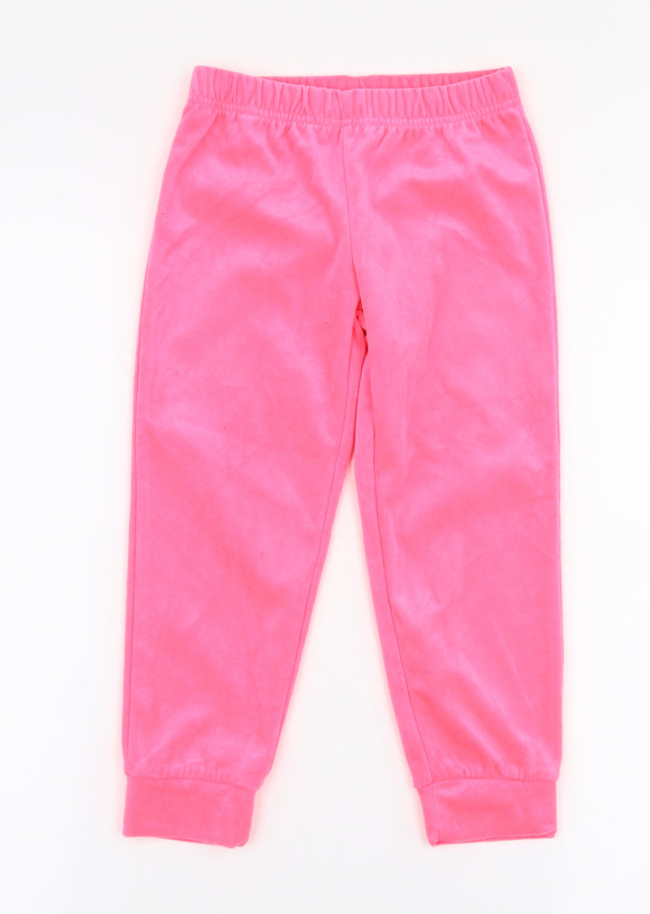 Billie Blush Girls Pink Polyester Jogger Trousers Size 4 Years Slim Pullover