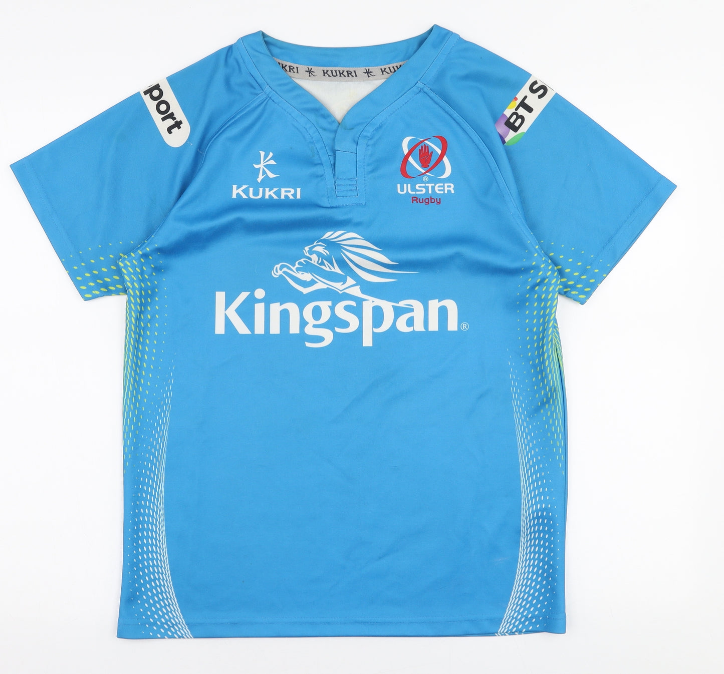 Kukri Mens Blue  Polyester Jersey T-Shirt Size M V-Neck Pullover - Rugby