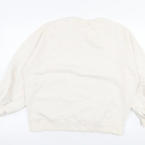 F&F Womens White  Cotton Pullover Sweatshirt Size 10  Pullover - Merci