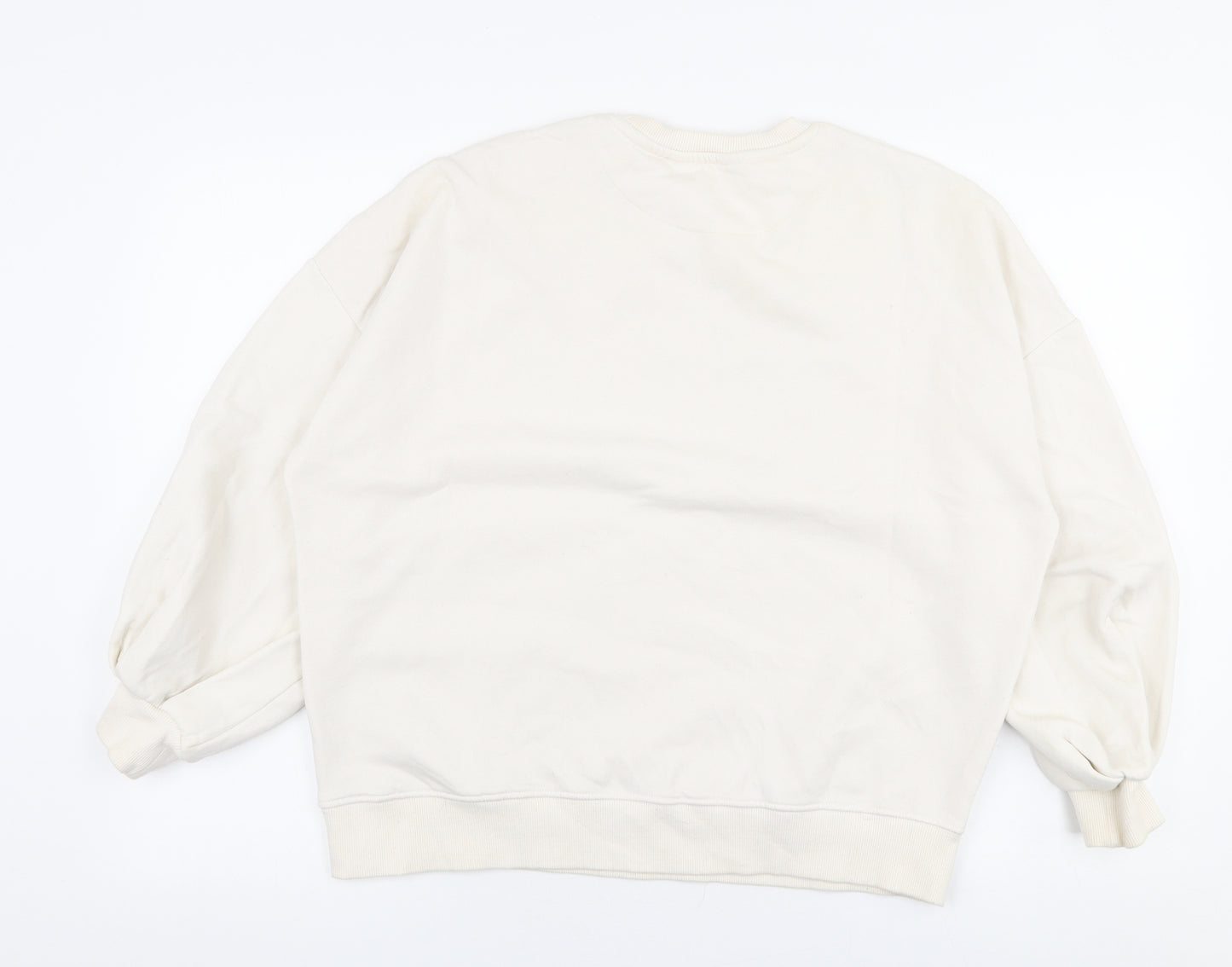 F&F Womens White  Cotton Pullover Sweatshirt Size 10  Pullover - Merci