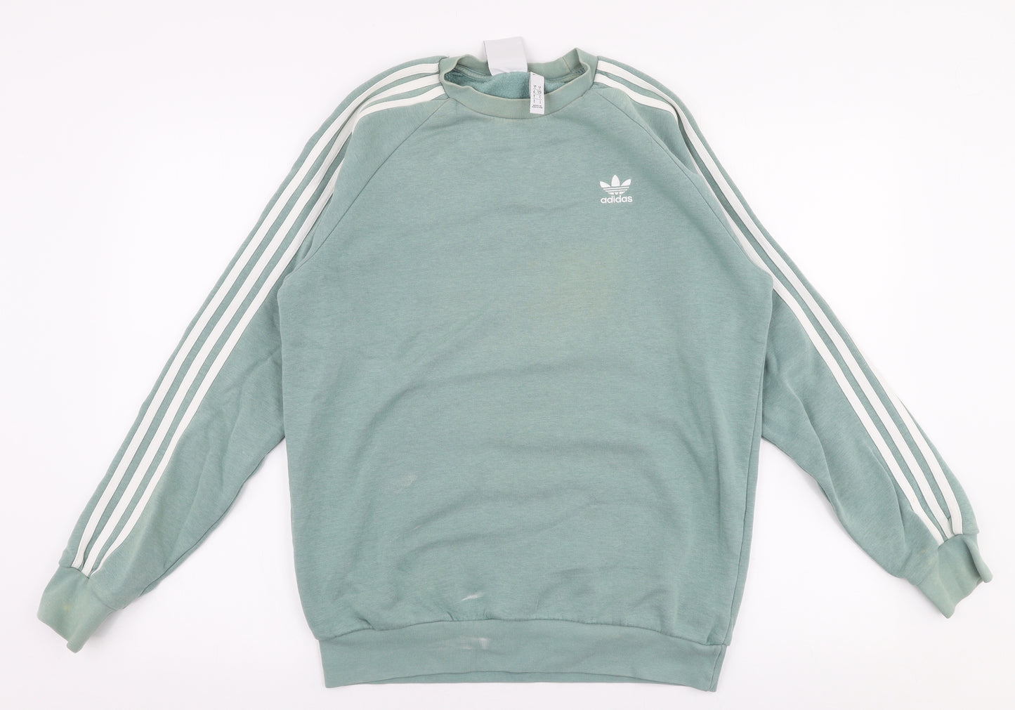 adidas Womens Green  Cotton Pullover Sweatshirt Size S  Pullover