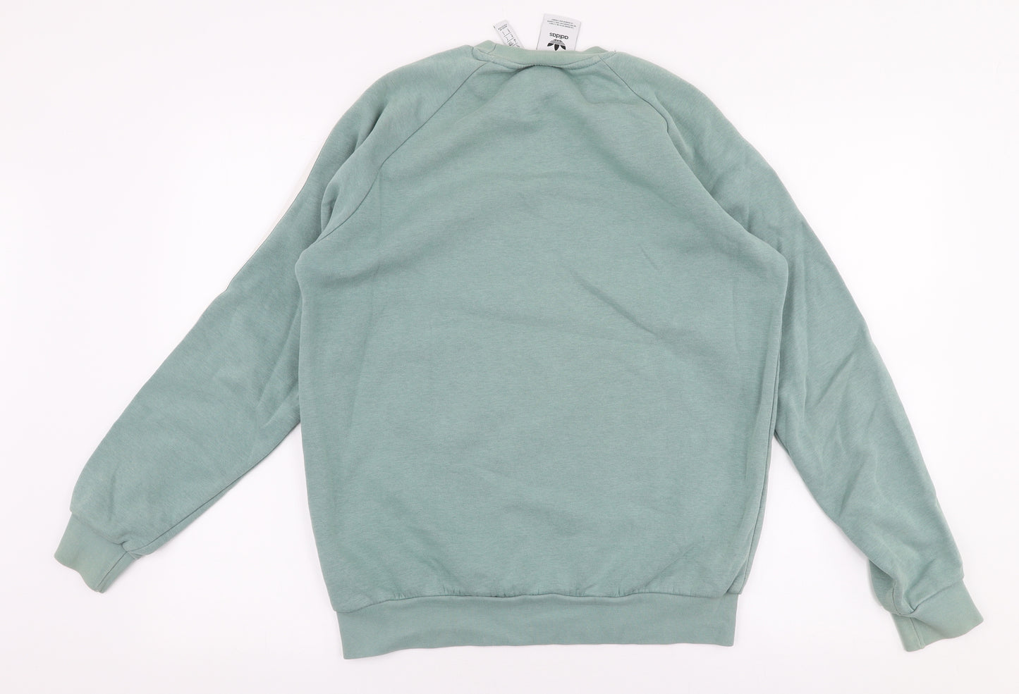 adidas Womens Green  Cotton Pullover Sweatshirt Size S  Pullover