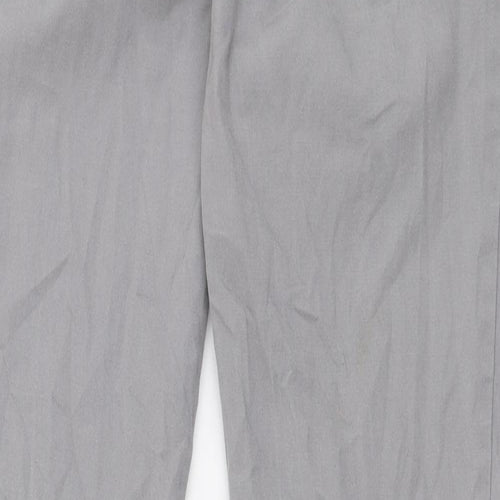 ASOS Mens Grey  Cotton Chino Trousers Size 30 in L34 in Slim Button