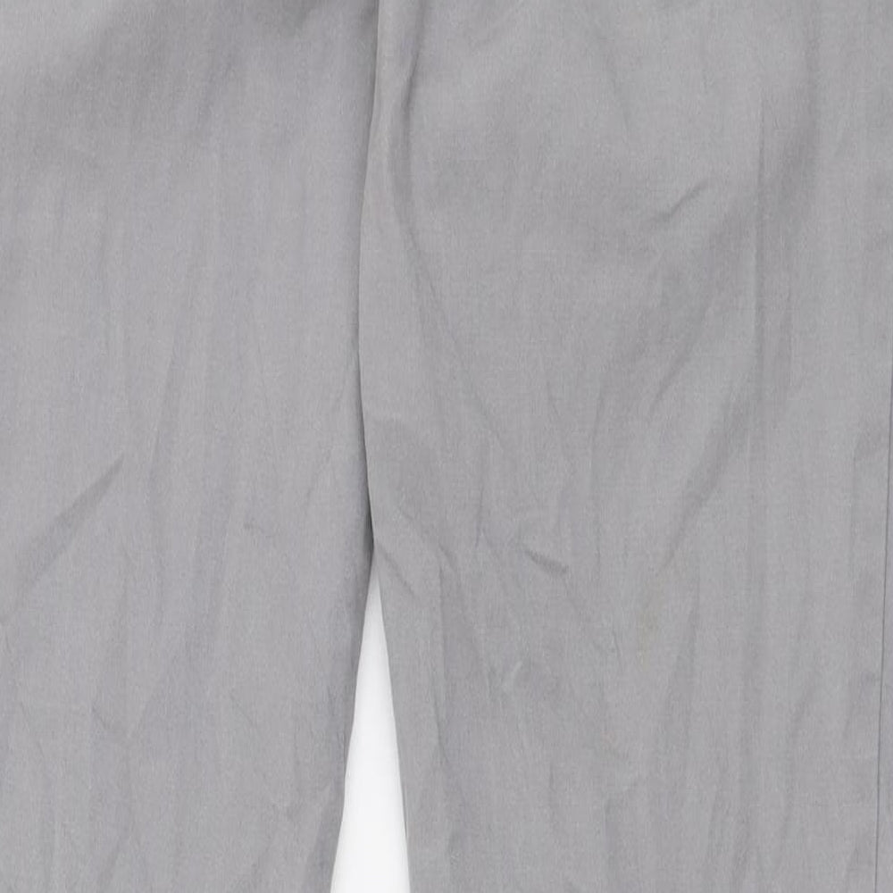 ASOS Mens Grey  Cotton Chino Trousers Size 30 in L34 in Slim Button