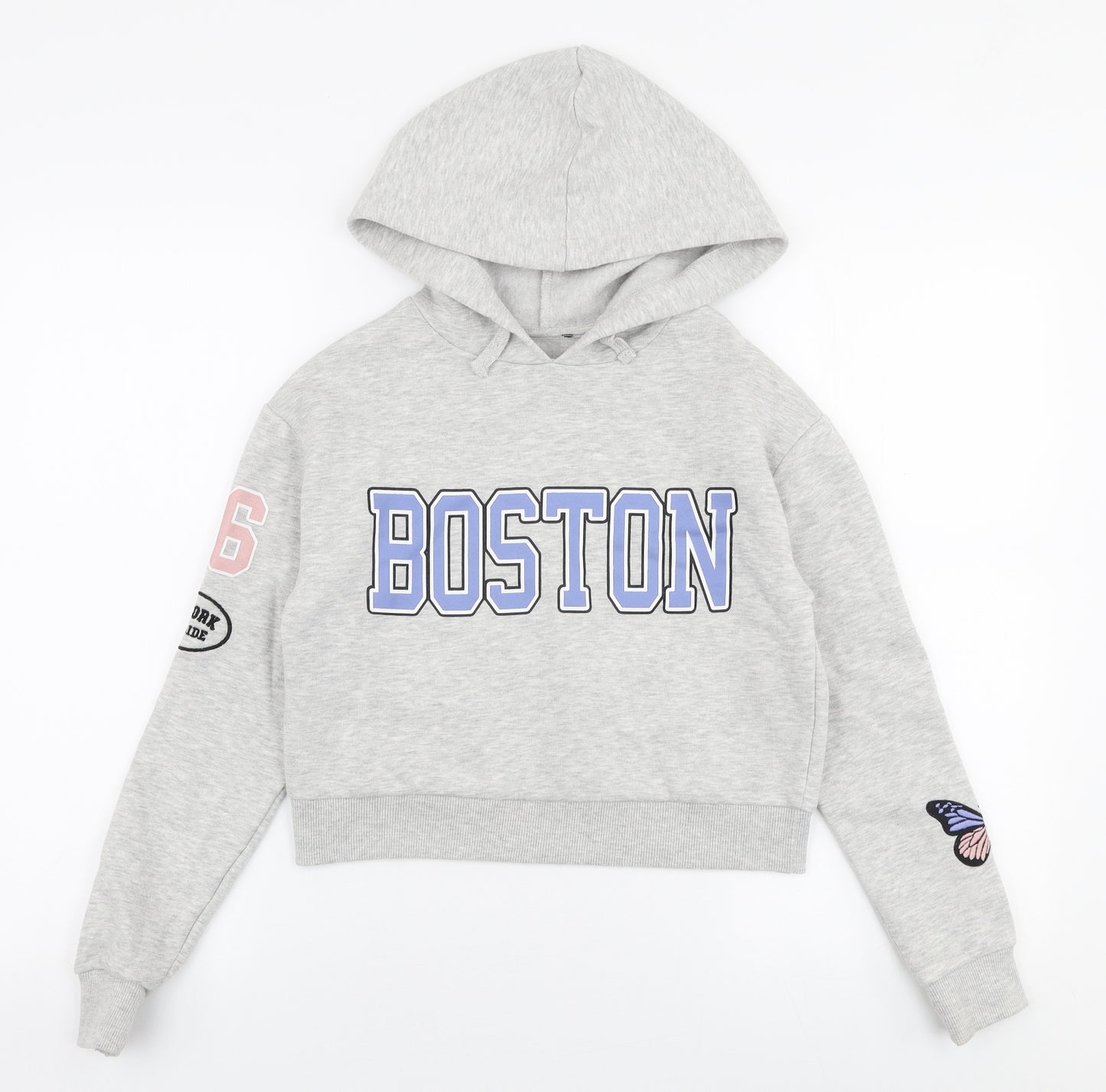 Preworn Womens Grey  Polyester Pullover Hoodie Size XS  Pullover - Boston