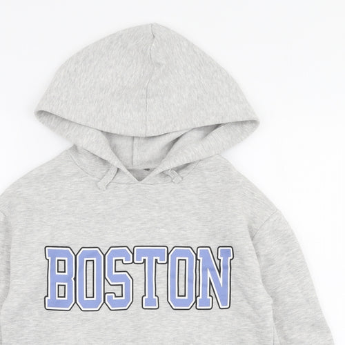 Preworn Womens Grey  Polyester Pullover Hoodie Size XS  Pullover - Boston