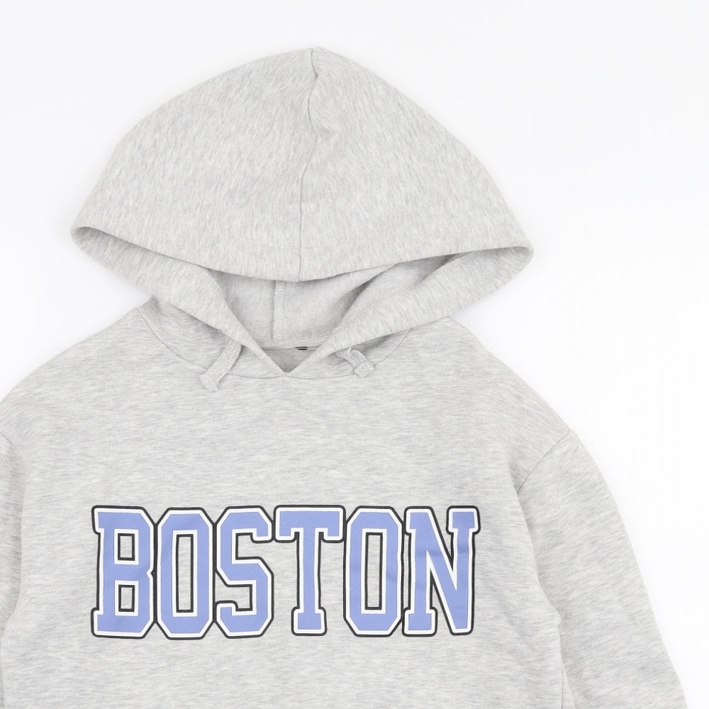 Preworn Womens Grey  Polyester Pullover Hoodie Size XS  Pullover - Boston