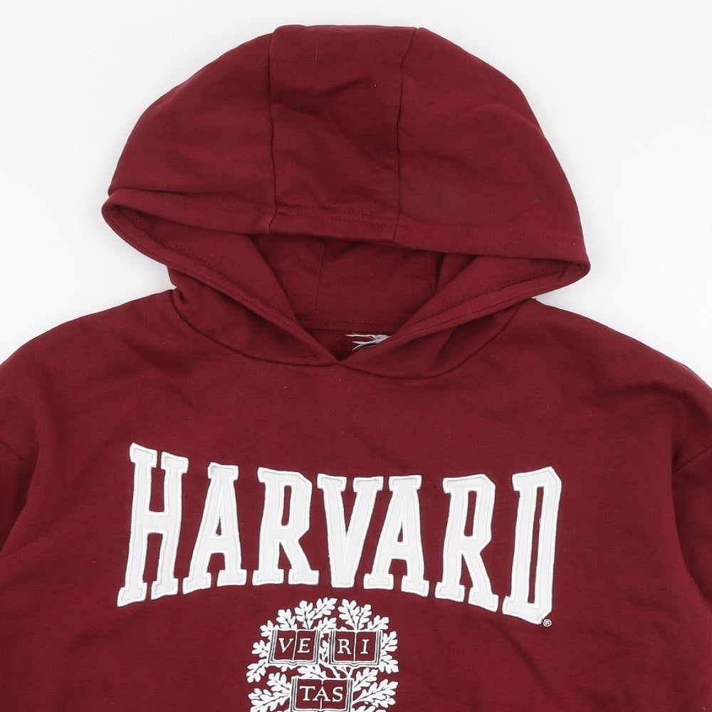 Primark  Girls Red  Cotton Pullover Hoodie Size 10-11 Years  Pullover - Harvard