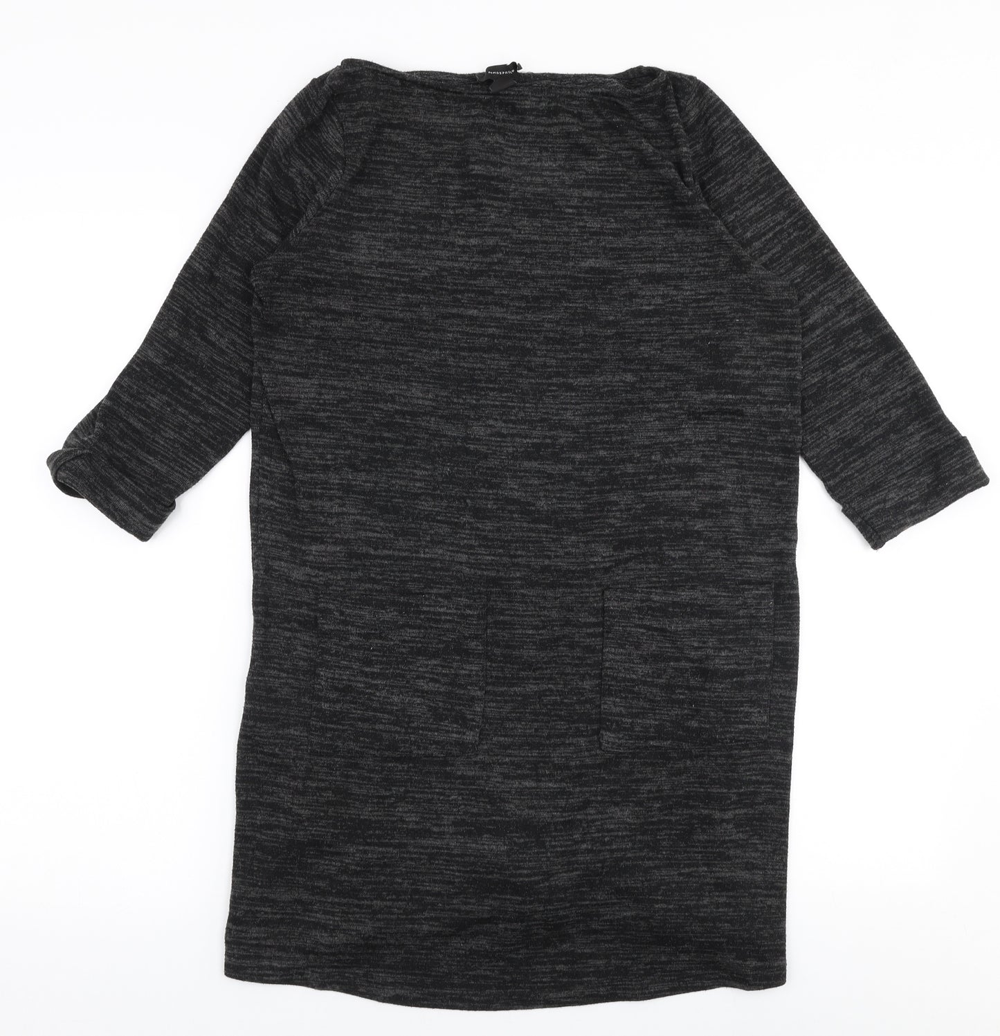 Atmosphere Womens Grey Boat Neck  Polyester Pullover Jumper Size 12