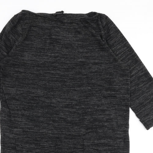 Atmosphere Womens Grey Boat Neck  Polyester Pullover Jumper Size 12