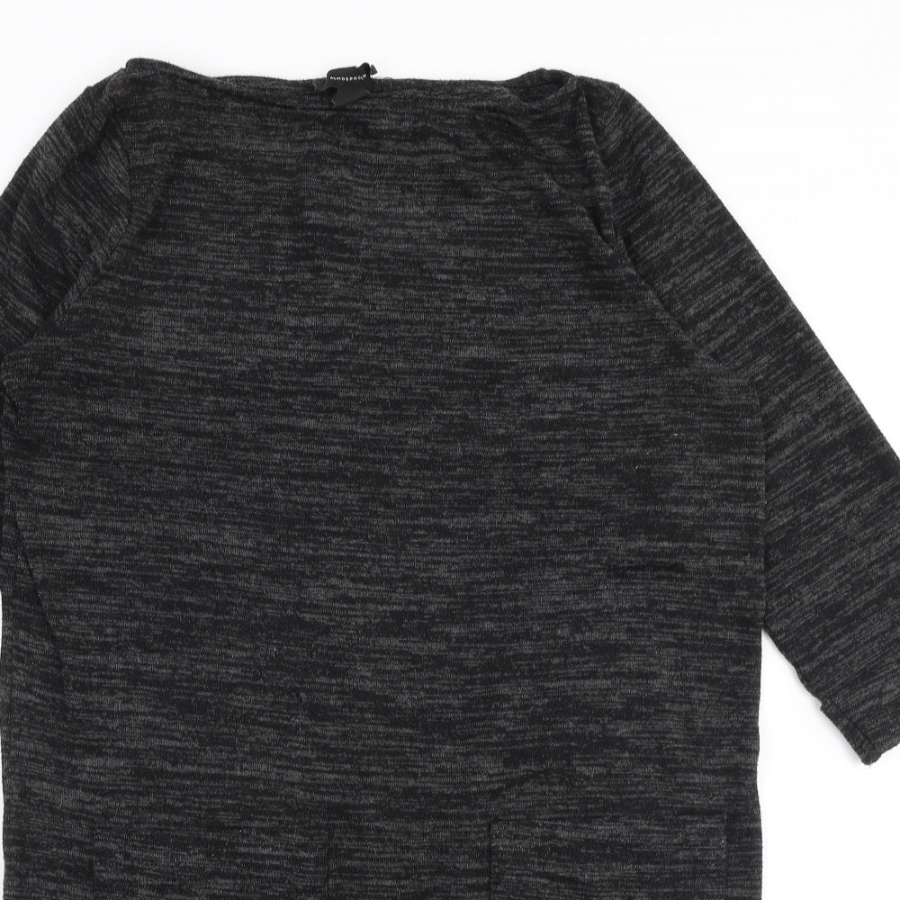 Atmosphere Womens Grey Boat Neck  Polyester Pullover Jumper Size 12