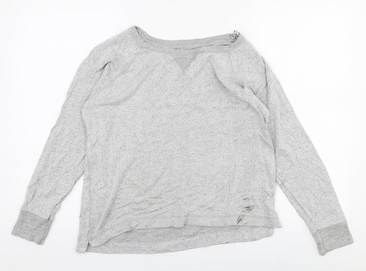 John Lewis Womens Grey Round Neck Viscose Pullover Jumper Size 14