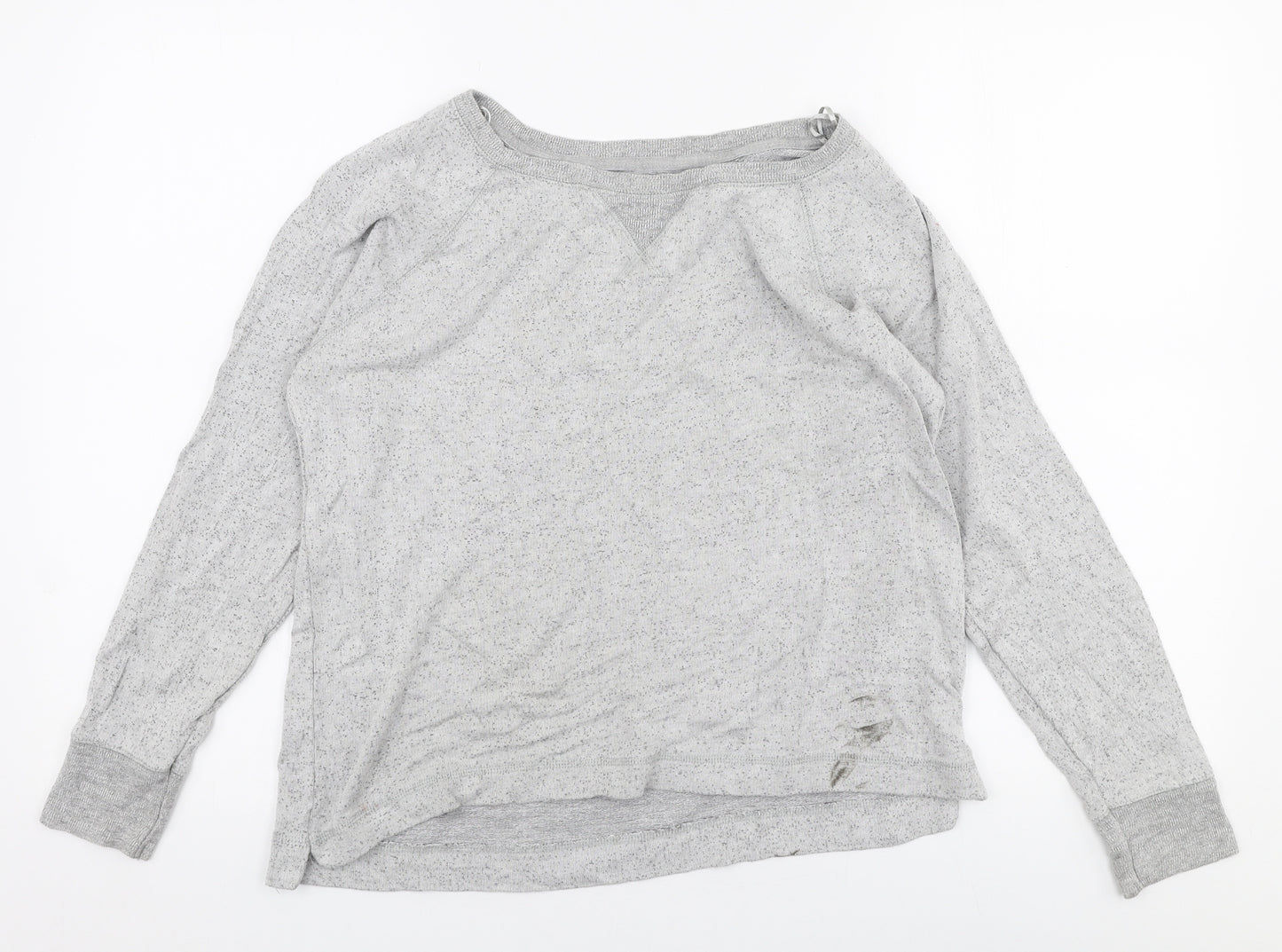 John Lewis Womens Grey Round Neck  Viscose Pullover Jumper Size 14