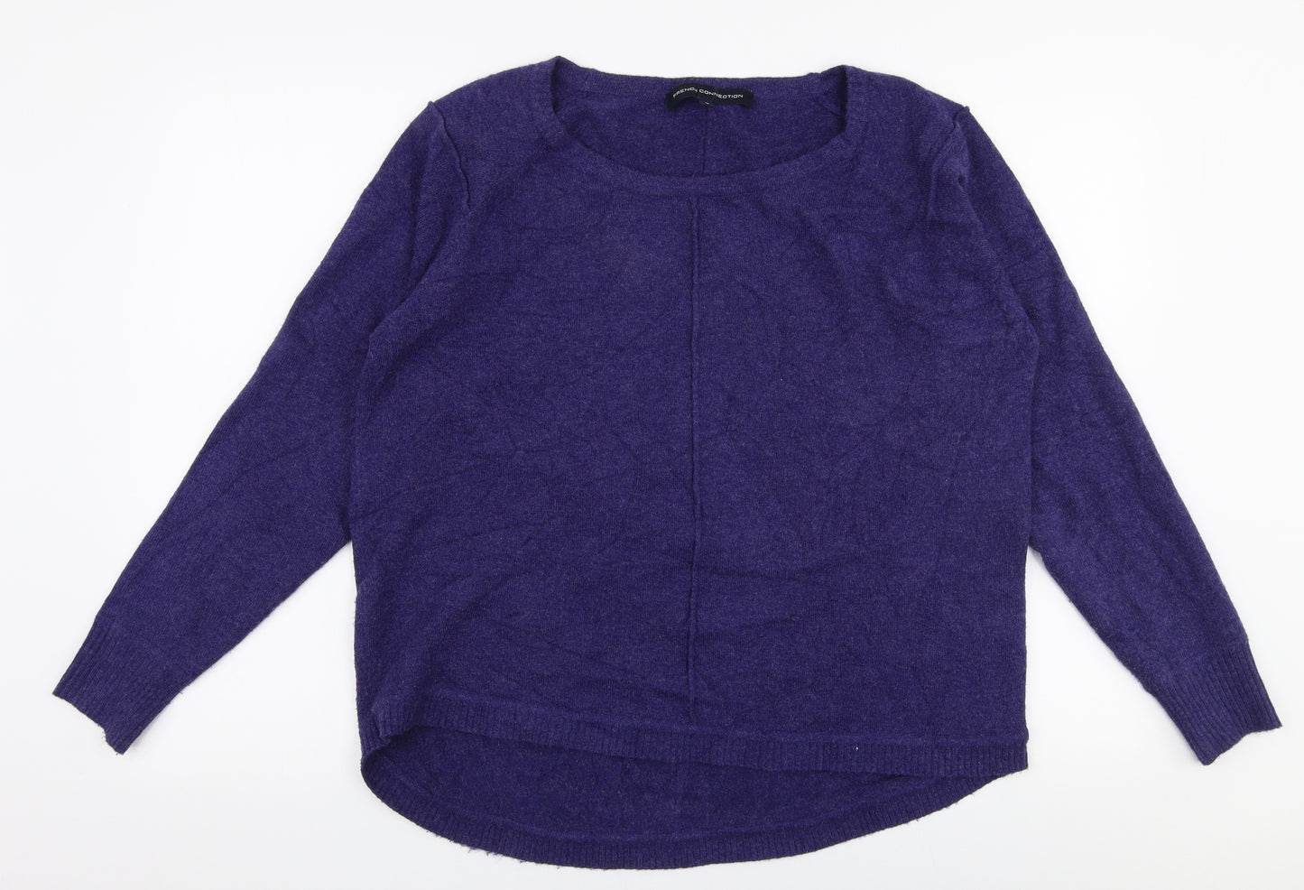 French Connection Womens Purple Round Neck  Acrylic Pullover Jumper Size M
