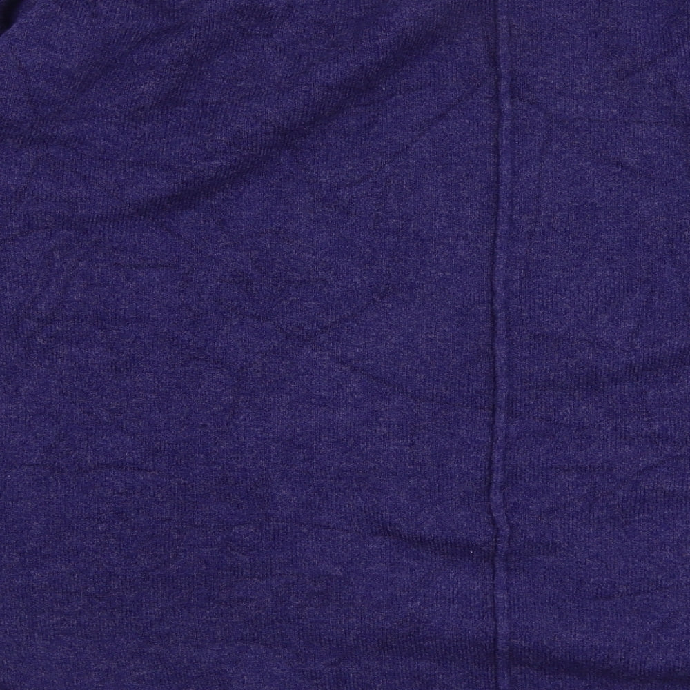 French Connection Womens Purple Round Neck  Acrylic Pullover Jumper Size M