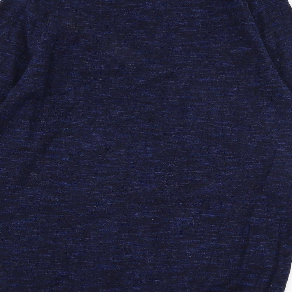 Marks and Spencer Mens Blue  Cotton  Polo Size S Collared Button