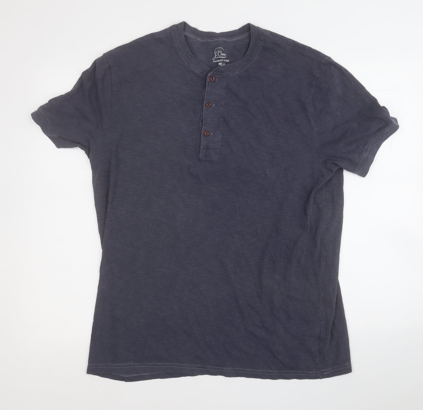 J.CREW Mens Grey  Cotton  T-Shirt Size L Round Neck