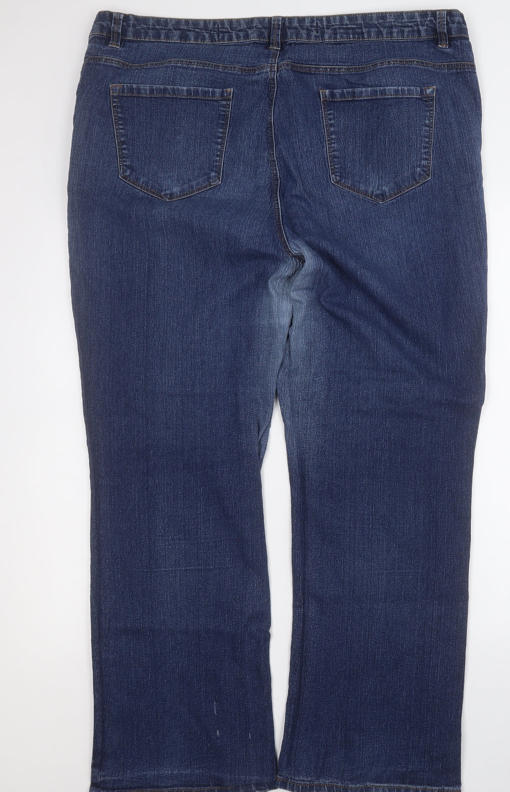 New Look Womens Blue  Cotton Bootcut Jeans Size 22 L29 in Regular