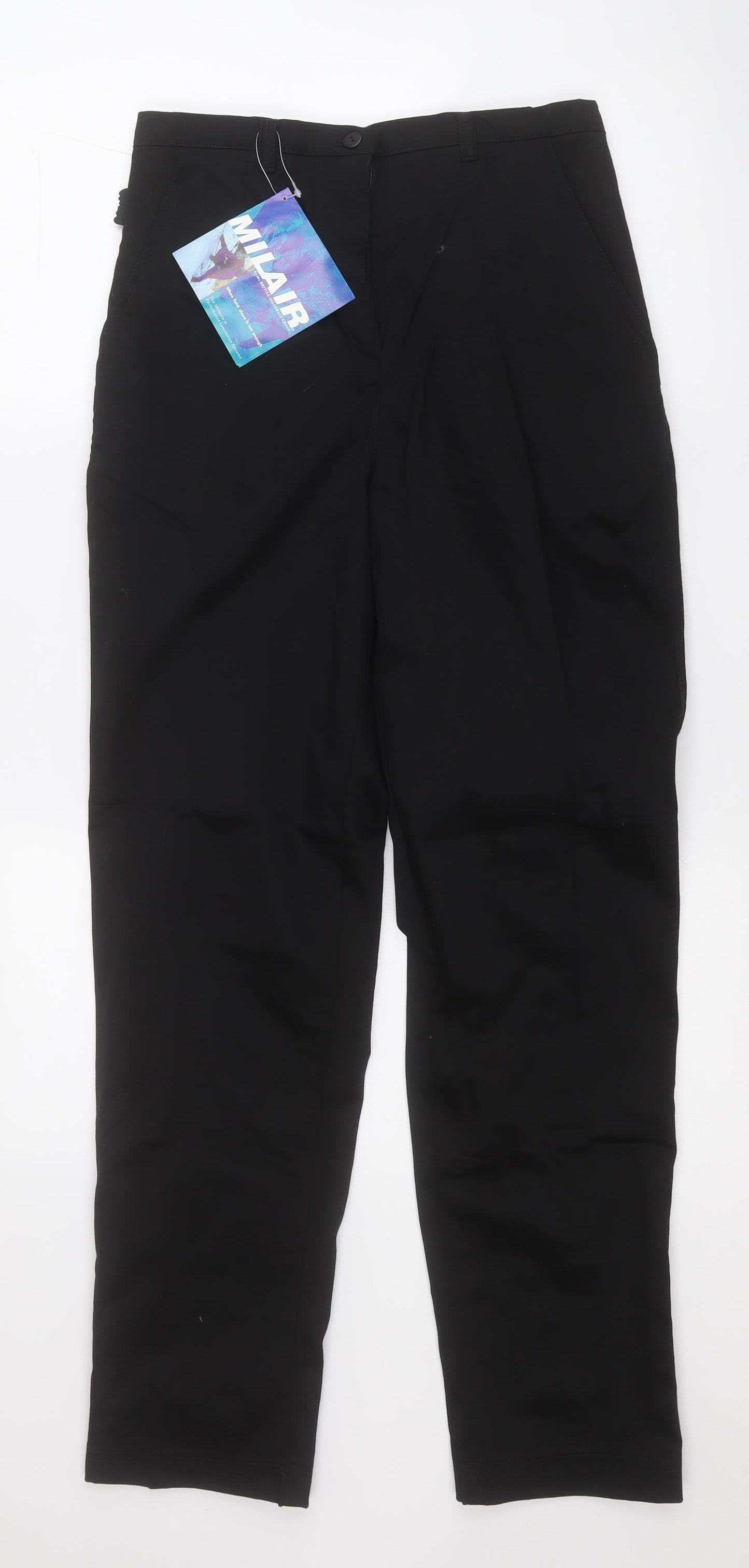 moose  Womens Black  Cotton Sweatpants Trousers Size 8 L29 in Regular