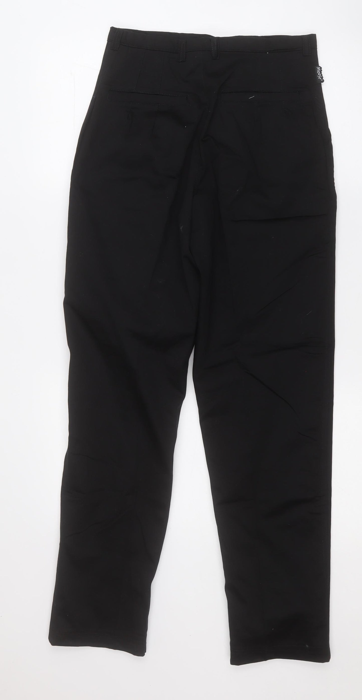 moose  Womens Black  Cotton Sweatpants Trousers Size 8 L29 in Regular