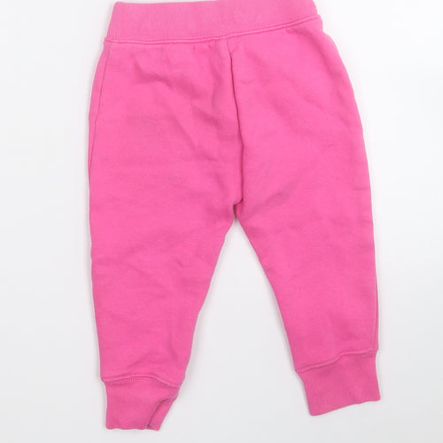 Gap Girls Pink  Cotton Jogger Trousers Size 2 Years  Regular