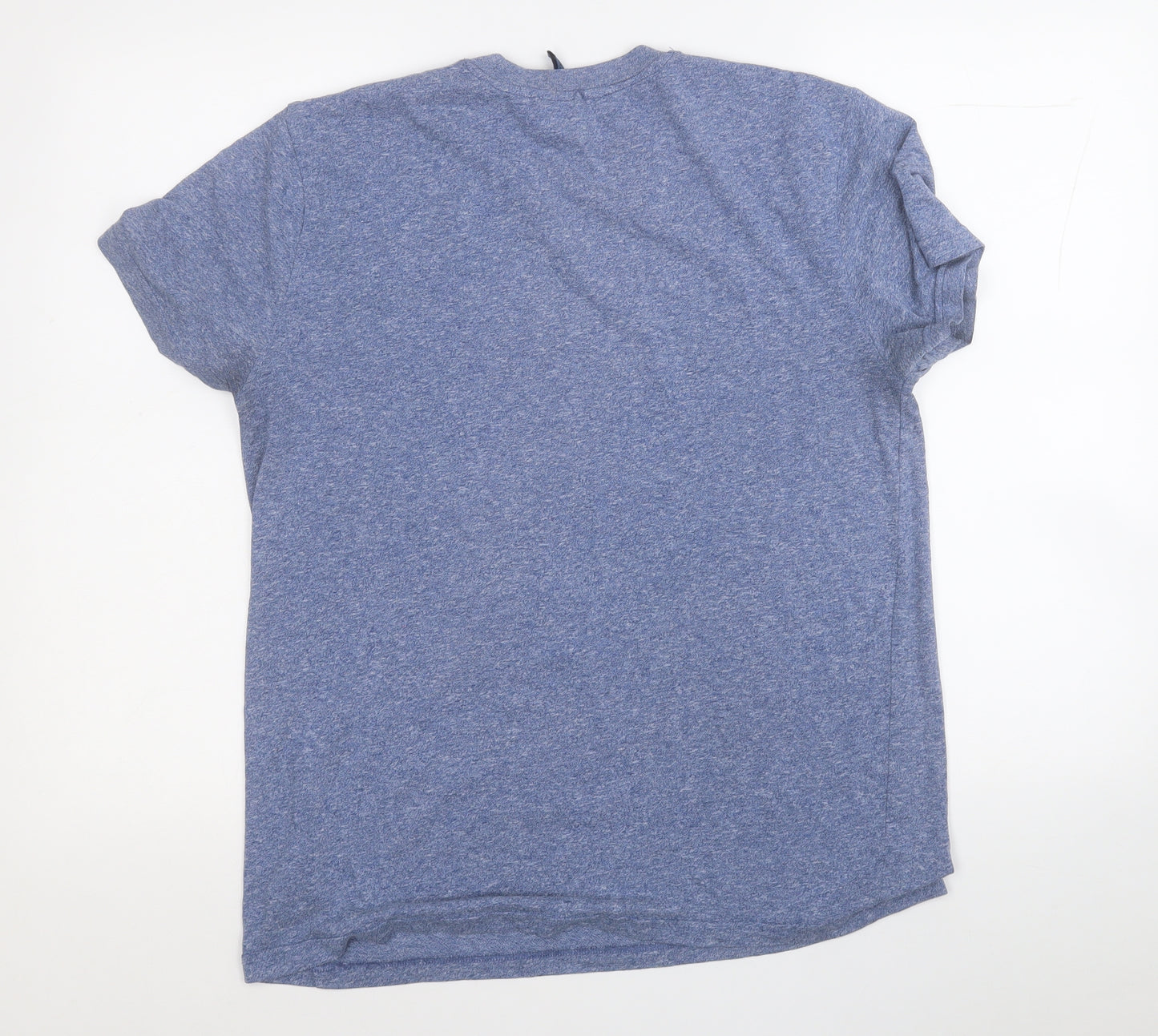 Divided Mens Blue  Cotton  T-Shirt Size M Round Neck