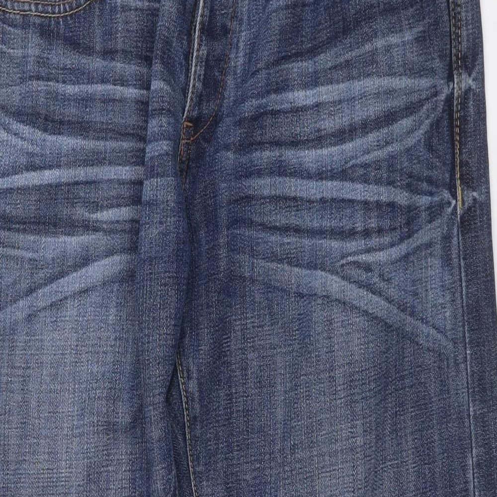 Hilfiger Denim Mens Blue  Cotton Bootcut Jeans Size 34 L32 in Regular