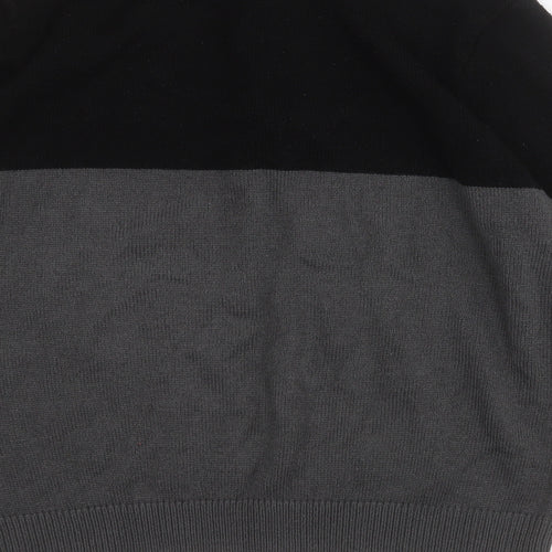 Brave Soul Mens Grey Mock Neck  Acrylic Pullover Jumper Size XL