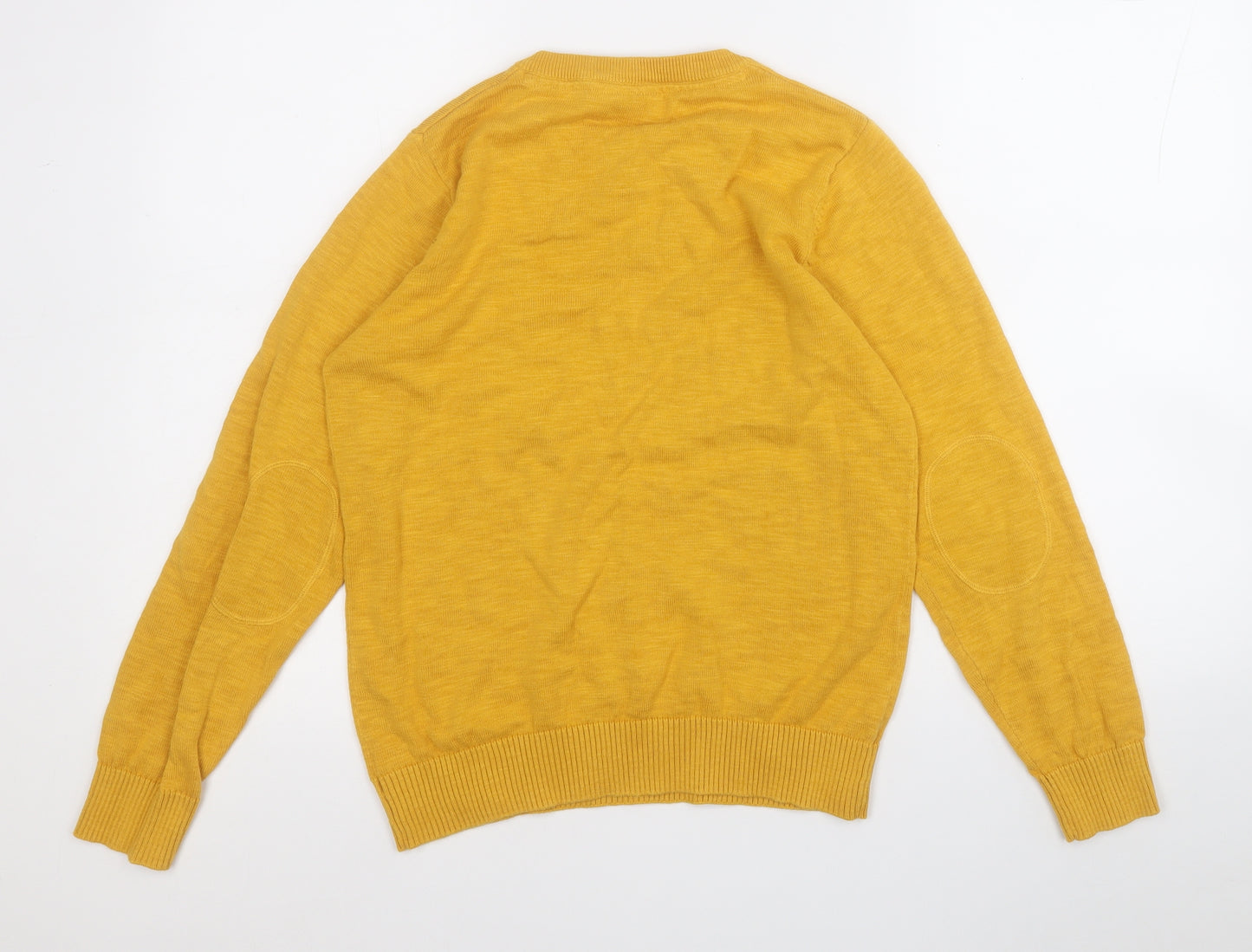 NEXT Boys Yellow Round Neck  Cotton Pullover Jumper Size 12 Years