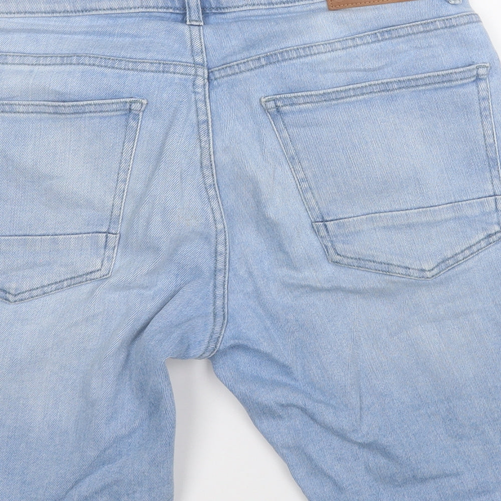 Burton Mens Blue  Cotton Chino Shorts Size 32  Regular