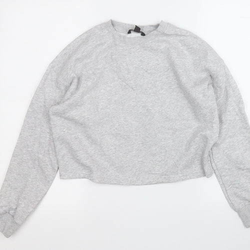 New Look Girls Grey  Cotton Pullover Sweatshirt Size 12-13 Years