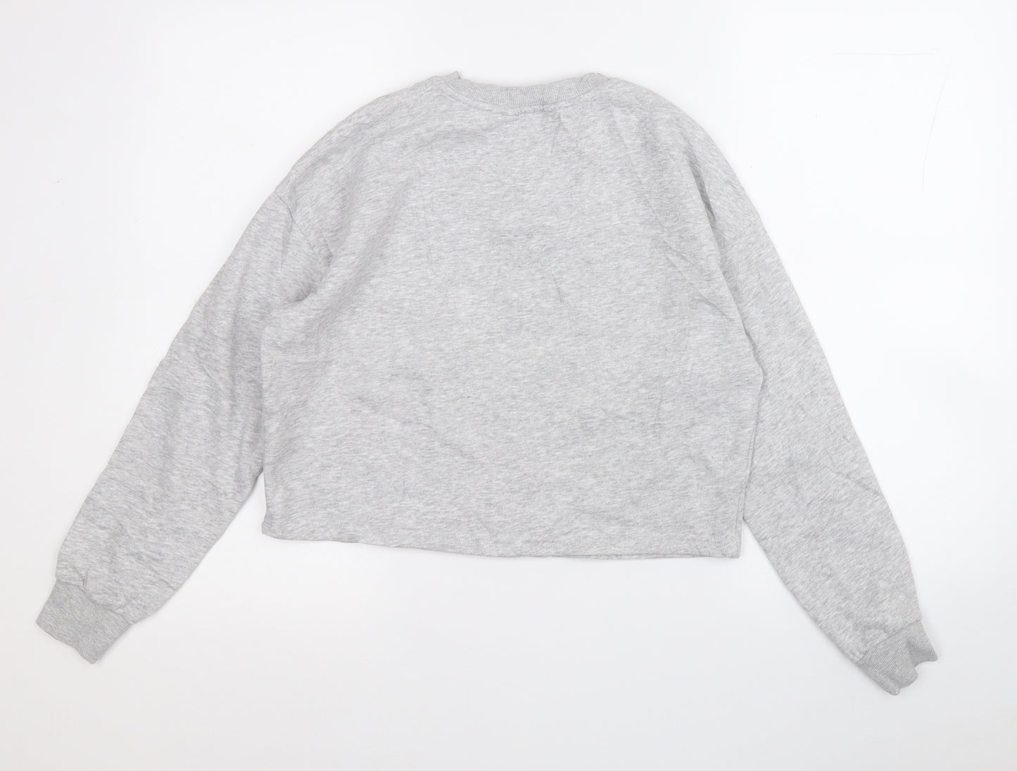 New Look Girls Grey  Cotton Pullover Sweatshirt Size 12-13 Years