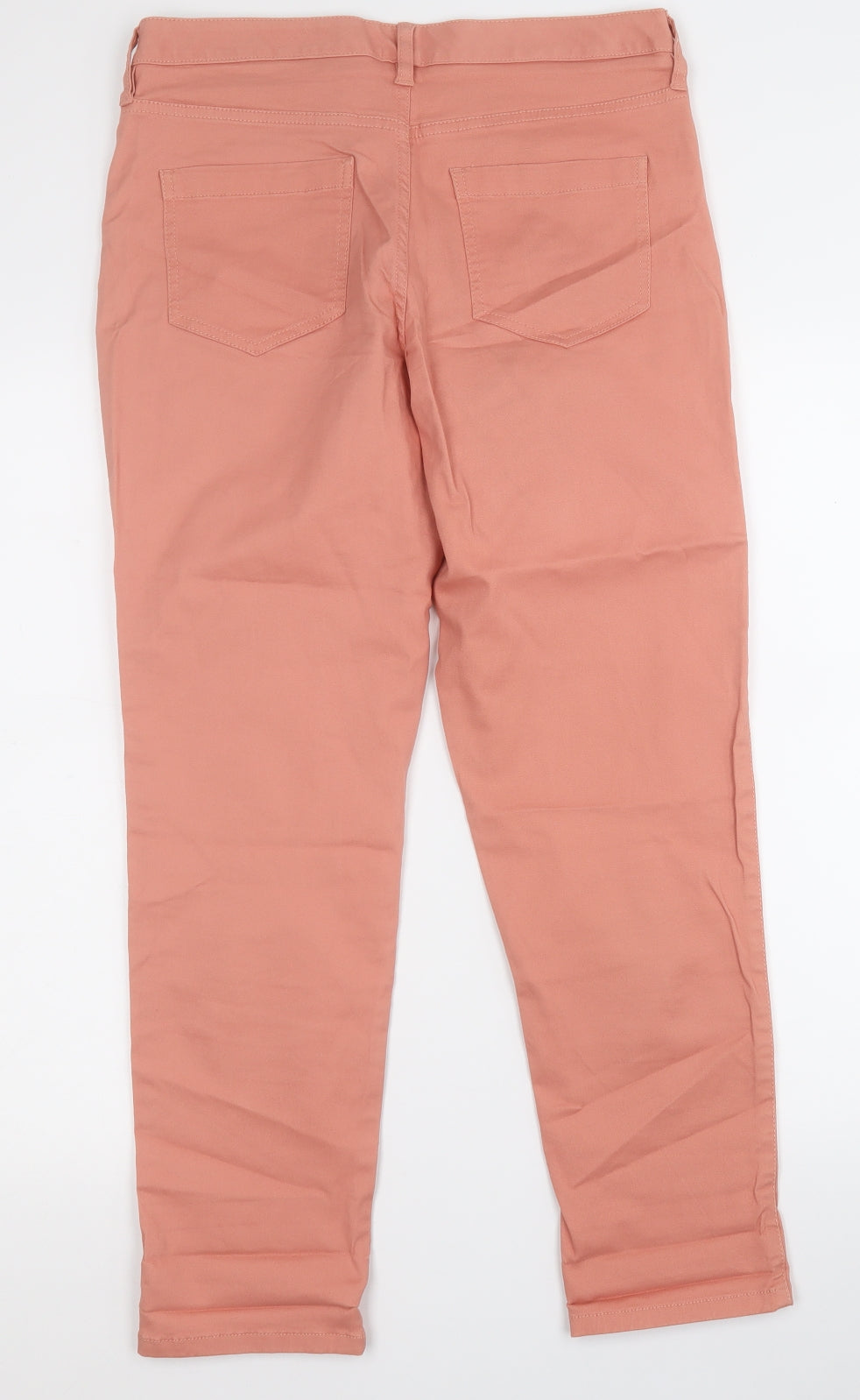 F&F Womens Pink  Cotton Chino Trousers Size 10 L26 in Regular