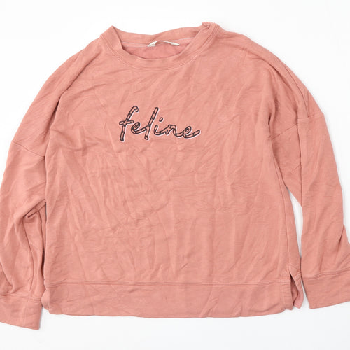 Marks and Spencer Womens Pink  Viscose Pullover Sweatshirt Size 8