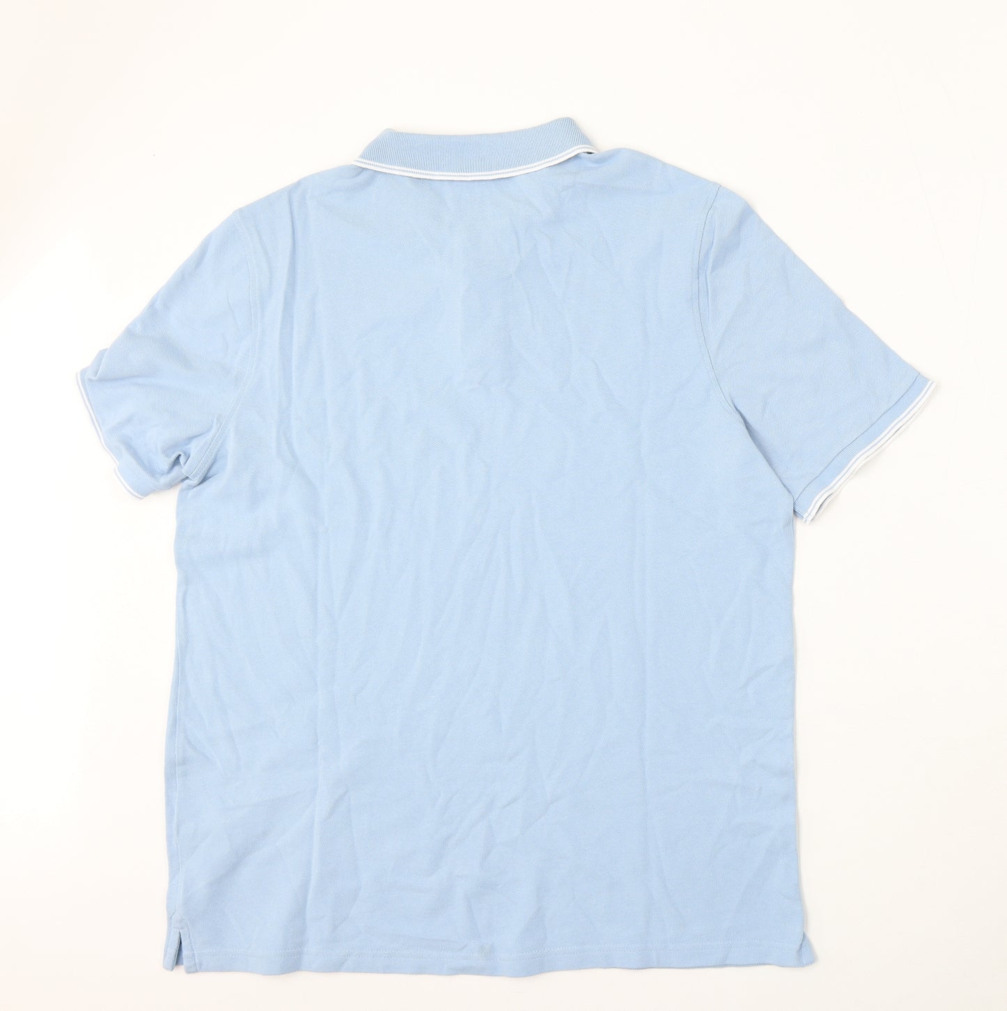 Marks and Spencer Mens Blue  Cotton  Polo Size XL Collared