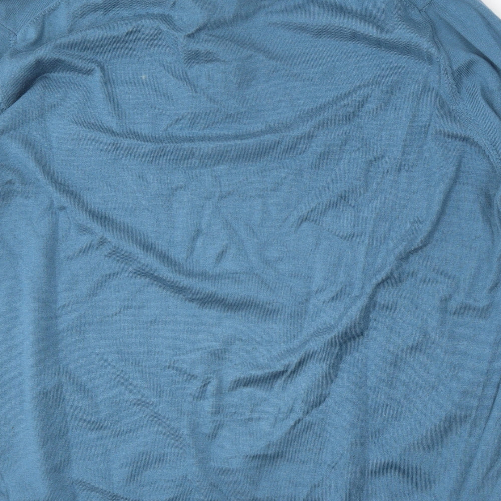 Marks and Spencer Mens Blue  Modal  Polo Size XL Collared