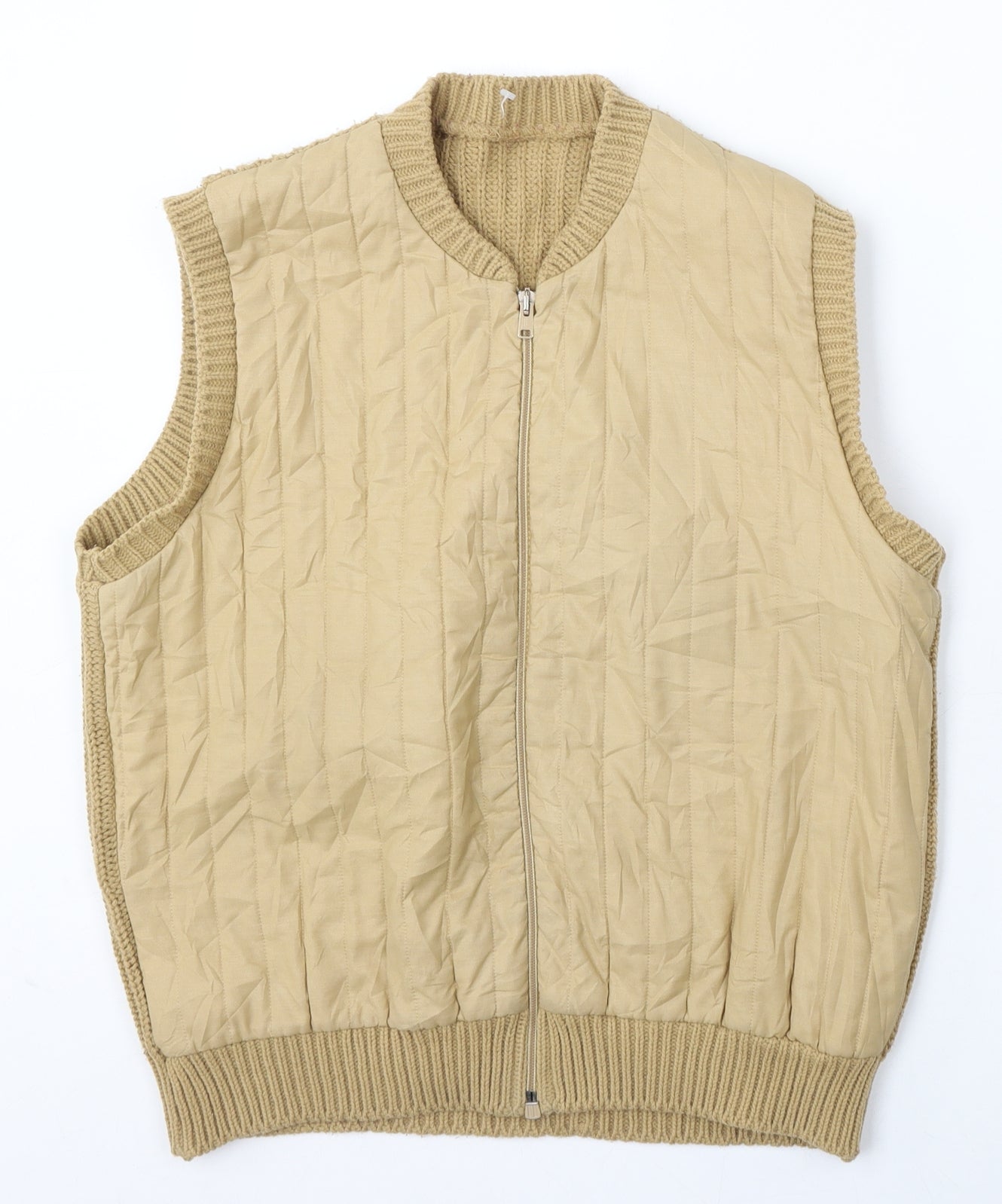 St Michael Womens Beige   Gilet Jacket Size 14  Zip