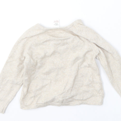 Next SP Girls Beige  Cotton Pullover Jumper Size 9-12 Months