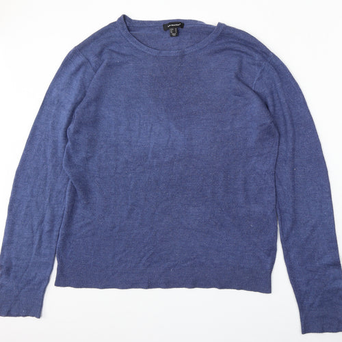 Cedar Wood State Mens Blue Round Neck  Acrylic Pullover Jumper Size XL