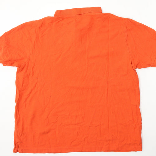 Dunnes Mens Orange  Cotton  Polo Size 2XL Collared