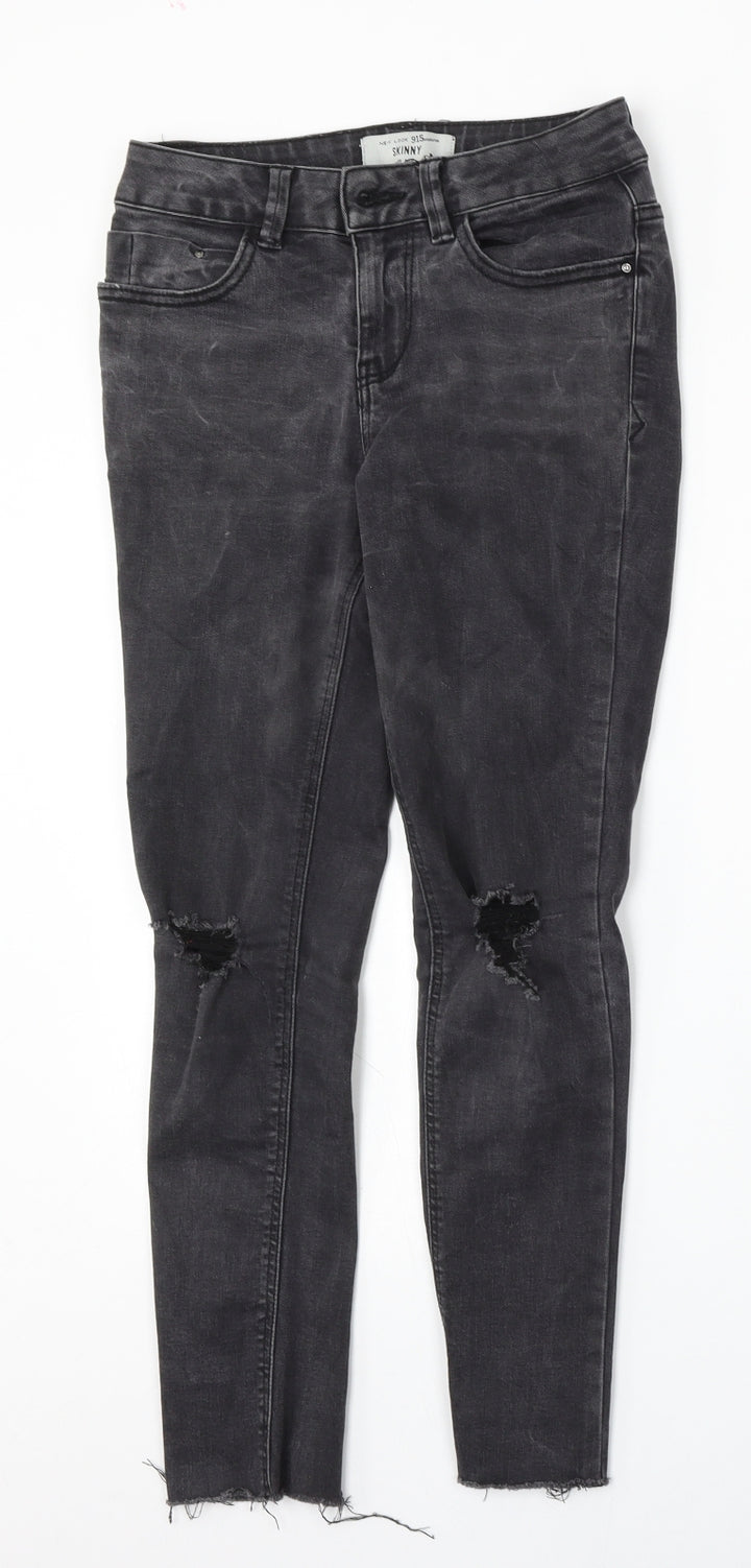 915 Generation Girls Black  Cotton Skinny Jeans Size 11 Years  Regular