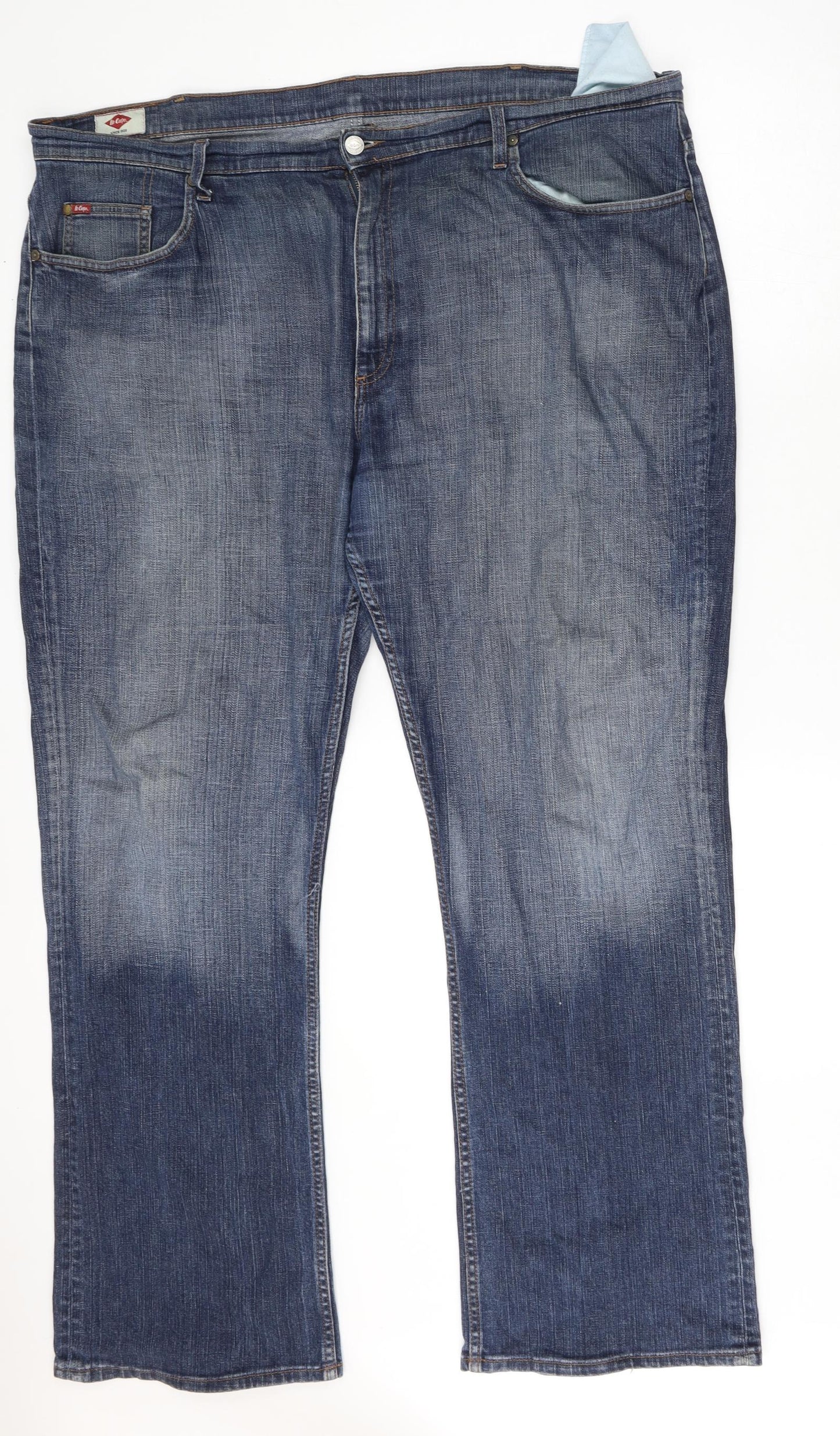 Lee Cooper Mens Blue  Cotton Straight Jeans Size 46 L34 in Regular